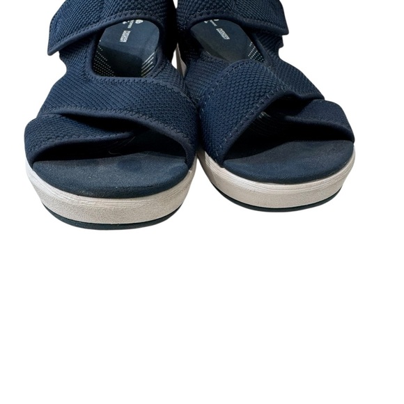 Clarks Women’s Cloudsteppers Mira Ease Slide Navy Blue Sandals Size 9 - Picture 7 of 8